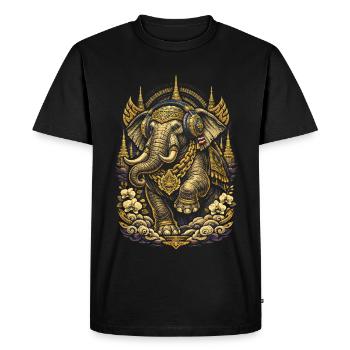 Éléphant de la Fierté Thaïlandaise - T-shirt Premium bio Homme - noir - Devant - Nico (187cm)