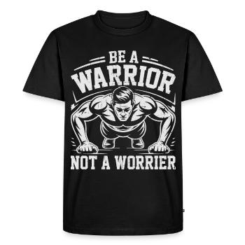 Be a warrior, not a procrastinator - Men's Premium Organic T-Shirt - black - Front - Nico (187cm)