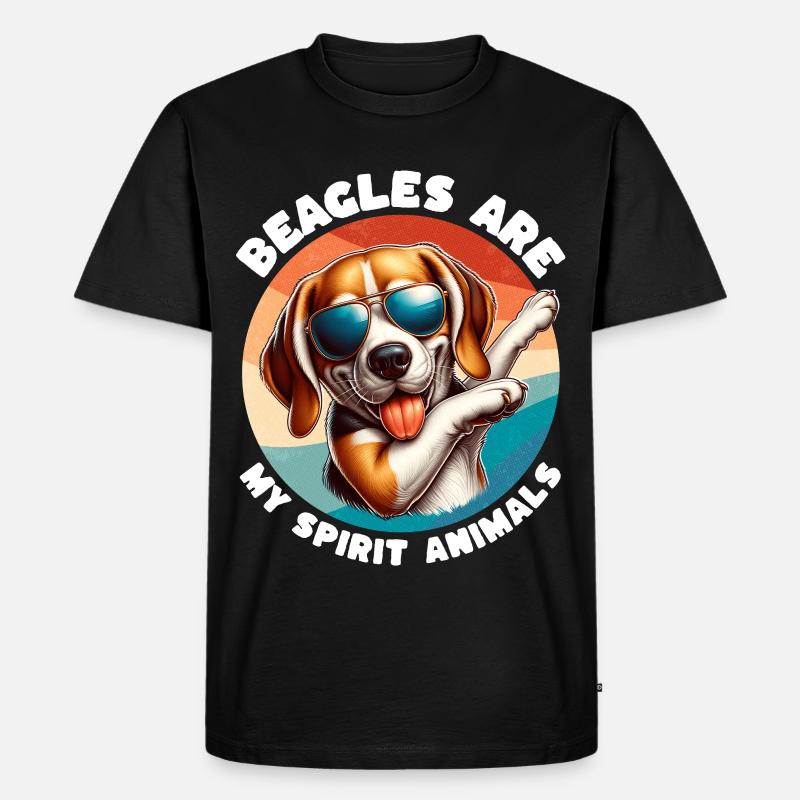 Lustige Beagle Sprüche - Männer Premium Bio T-Shirt - Schwarz