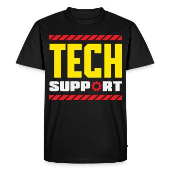 Support technique Équipement industriel - T-shirt Premium bio Homme - noir - Devant - Nico (187cm)