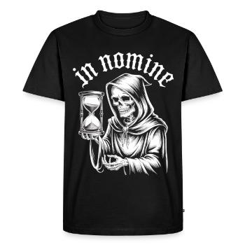 Chemise squelette gothique In Nomine – Faucheuse - T-shirt Premium bio Homme - noir - Devant - Nico (187cm)
