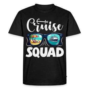 Voyage de vacances avec lunettes de soleil Cruise Squad - T-shirt Premium bio Homme - noir - Devant - Nico (187cm)