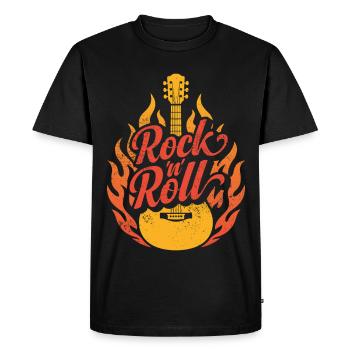 Rock and Roll - Men's Premium Organic T-Shirt - black - Front - Nico (187cm)