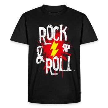Rock and Roll - Men's Premium Organic T-Shirt - black - Front - Nico (187cm)
