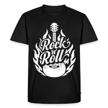 Rock and Roll - Men's Premium Organic T-Shirt - black - Front - Nico (187cm)