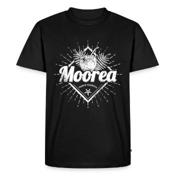 Moorea in French Polynesia Island Souvenir - Men's Premium Organic T-Shirt - black - Front - Nico (187cm)