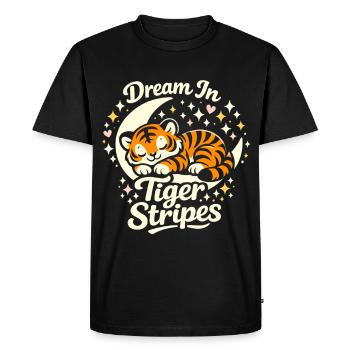 Tigre de rêve - T-shirt Premium bio Homme - noir - Devant - Nico (187cm)