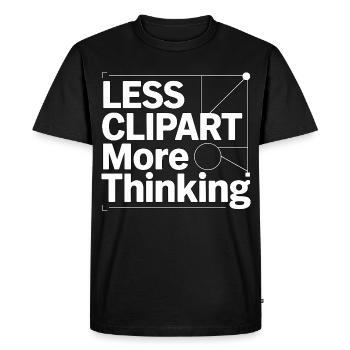 Éducateur designer Moins clipart Plus professeur d’art - T-shirt Premium bio Homme - noir - Devant - Nico (187cm)