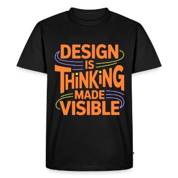 Designer Éducateur Design est Thinking Art Educator - T-shirt Premium bio Homme - noir - Devant - Nico (187cm)
