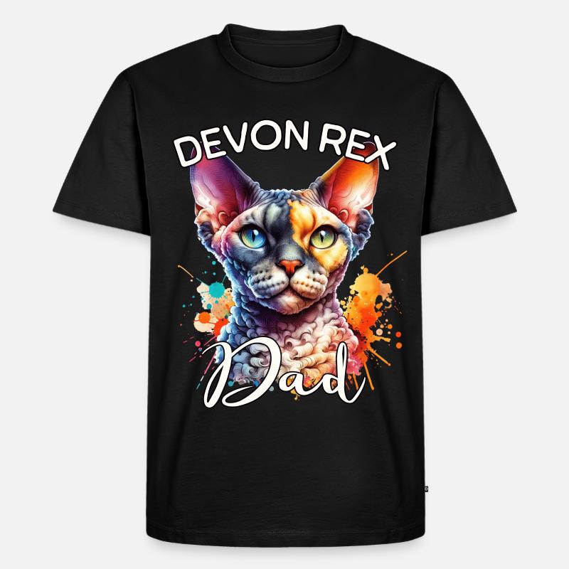 Devon Rex Dad - Men's Premium Organic T-Shirt - black