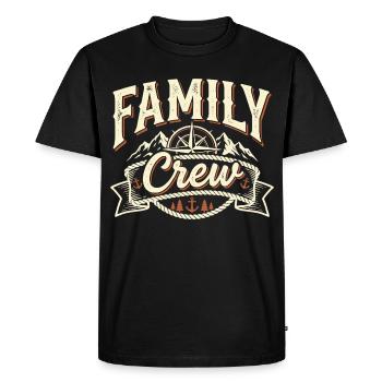 Ancre de boussole vintage de l’équipe familiale - T-shirt Premium bio Homme - noir - Devant - Nico (187cm)