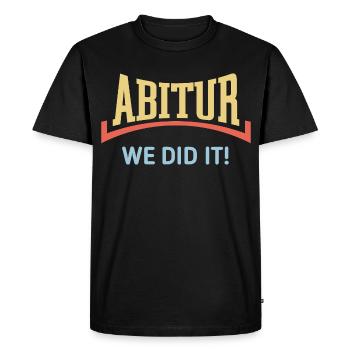 Abitur – On l’a fait ! (Konkav / 3C de la classe de fin d’études) - T-shirt Premium bio Homme - noir - Devant - Nico (187cm)