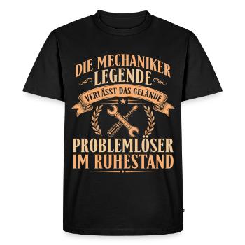 Mechanic Legend Retirement - Retirement Gift - Men's Premium Organic T-Shirt - black - Front - Nico (187cm)