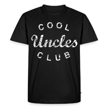 Cool Uncles Club Uncle Father's Day Gift - Men's Premium Organic T-Shirt - black - Front - Nico (187cm)