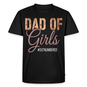 Papa des filles surpassés en nombre, drôle de papa - T-shirt Premium bio Homme - noir - Devant - Nico (187cm)