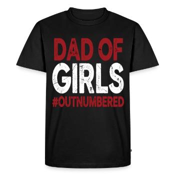 Papa des filles surpassés en nombre, drôle de papa - T-shirt Premium bio Homme - noir - Devant - Nico (187cm)