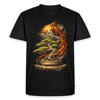 Bonsaï avec phénix - T-shirt Premium bio Homme - noir - Devant - Nico (187cm)