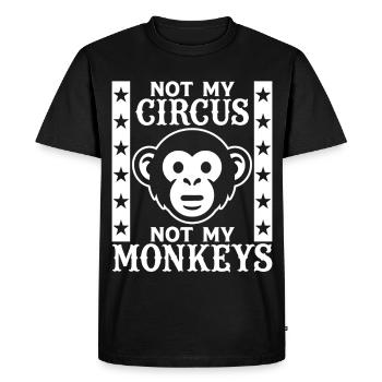 Pas mon cirque, pas mes singes - T-shirt Premium bio Homme - noir - Devant - Nico (187cm)