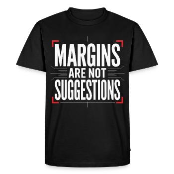 Print Designer Margins Are Print Expert Designer - Men's Premium Organic T-Shirt - black - Front - Nico (187cm)