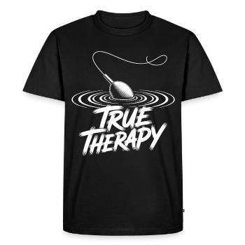 Fishing My Therapy - Men's Premium Organic T-Shirt - black - Front - Nico (187cm)