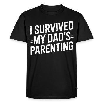 Father's Day Father Dad Humor Design - Men's Premium Organic T-Shirt - black - Front - Nico (187cm)