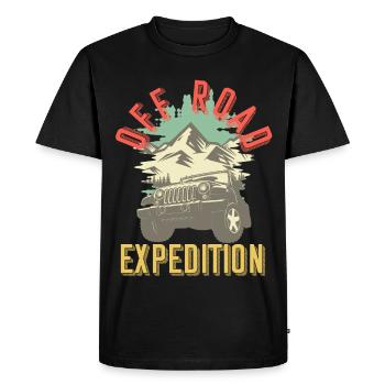 Offroad Expedition Adventure Gift Idea - Men's Premium Organic T-Shirt - black - Front - Nico (187cm)