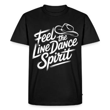 Line Dance Spirit: Rhythm Western - Men's Premium Organic T-Shirt - black - Front - Nico (187cm)