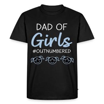 Papa des filles en infériorité numérique Papa Shirt - T-shirt Premium bio Homme - noir - Devant - Nico (187cm)