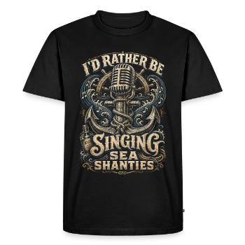 Shanty Choir Sea shanties - Men's Premium Organic T-Shirt - black - Front - Nico (187cm)