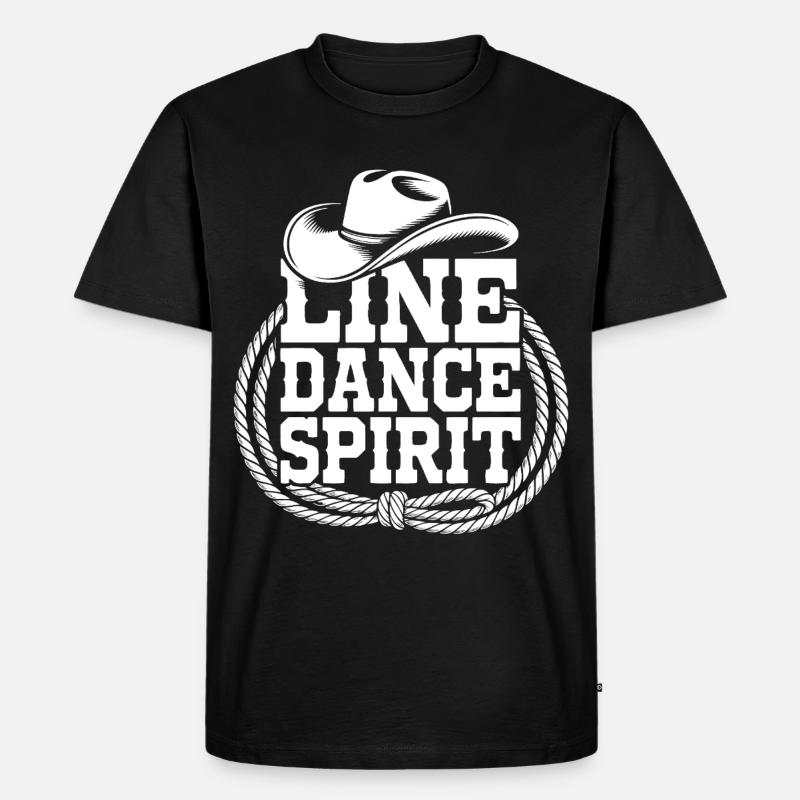 Line Dance Style - Männer Premium Bio T-Shirt - Schwarz
