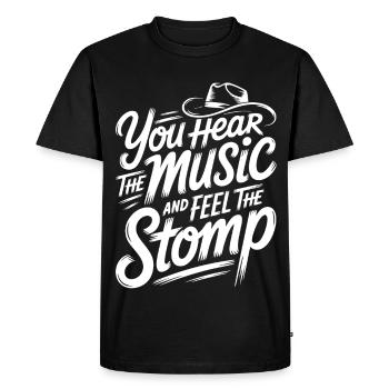 Musique & Stomp - T-shirt Premium bio Homme - noir - Devant - Nico (187cm)