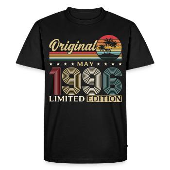 Cadeau de 30e anniversaire Original Mai 1996 - T-shirt Premium bio Homme - noir - Devant - Nico (187cm)