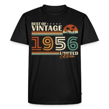 1956 Vintage Rétro Cadeau D'anniversaire - T-shirt Premium bio Homme - noir - Devant - Nico (187cm)