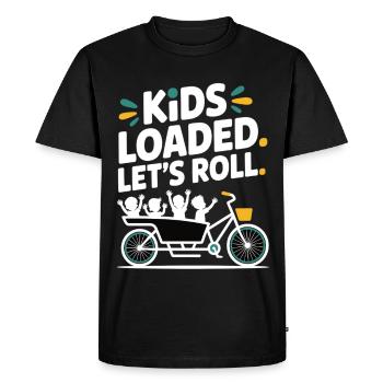 Vélo cargo Kids Loaded - T-shirt Premium bio Homme - noir - Devant - Nico (187cm)