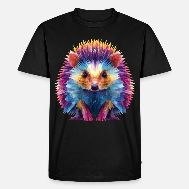 Igel  - Männer Premium Bio T-Shirt - Schwarz
