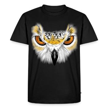 Eulenblick Goldaugen - T-shirt Premium bio Homme - noir - Devant - Nico (187cm)