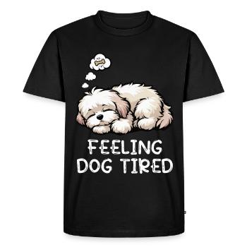 Se sentir fatigués par le chien Amoureux havanais havanais - T-shirt Premium bio Homme - noir - Devant - Nico (187cm)