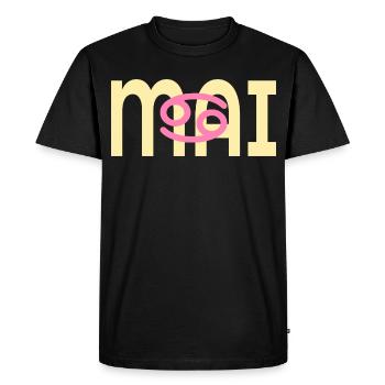 Anniversaire mai - Signe du zodiaque Cancer - T-shirt Premium bio Homme - noir - Devant - Nico (187cm)
