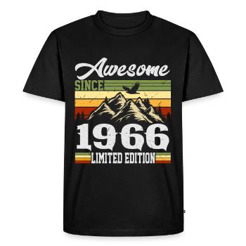 1966 Vintage Rétro Cadeau d’anniversaire - T-shirt Premium bio Homme - noir - Devant - Nico (187cm)