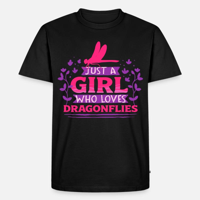 Libelle Libellen - Männer Premium Bio T-Shirt - Schwarz