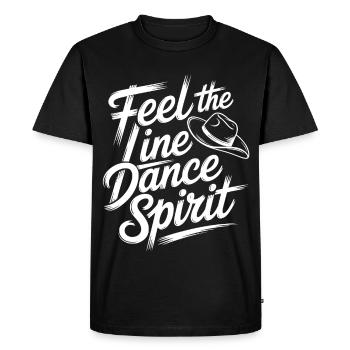 Feel the line dance spirit - Men's Premium Organic T-Shirt - black - Front - Nico (187cm)