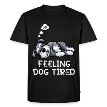 Feeling Dog Tired Schnauzer Schnauzer Owner - Men's Premium Organic T-Shirt - black - Front - Nico (187cm)