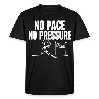 No Pace No Pressure - Men's Premium Organic T-Shirt - black - Front - Nico (187cm)