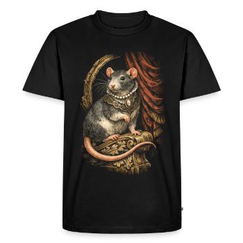 Rat de couleur Rat fantaisie Rat de la grande souris Rat domestique - T-shirt Premium bio Homme - noir - Devant - Nico (187cm)