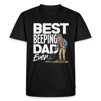 Meilleur détecteur de métaux Papa Détecteur de métaux - T-shirt Premium bio Homme - noir - Devant - Nico (187cm)