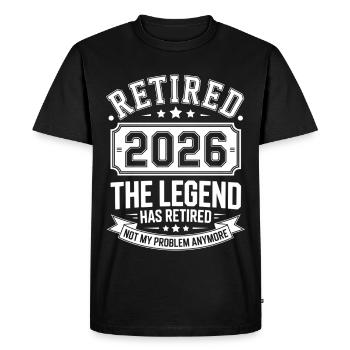 Retired 2026 Funny Retired Graphic Men Retirement - Men's Premium Organic T-Shirt - black - Front - Nico (187cm)
