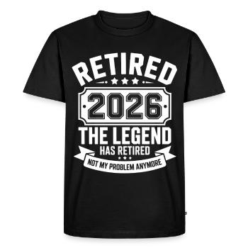 Retired 2026 Funny Retired Graphic Men Retirement - Men's Premium Organic T-Shirt - black - Front - Nico (187cm)