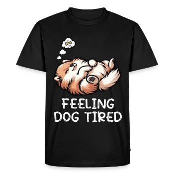 Feeling Dog Tired Pomeranian Pomeranian Pomeranian Spitz Dog - Men's Premium Organic T-Shirt - black - Front - Nico (187cm)