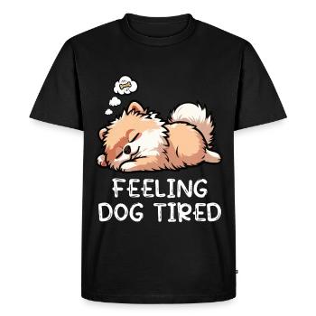 Feeling Dog Tired Pomeranian Pomeranian Pomeranian Spitz Dog - Men's Premium Organic T-Shirt - black - Front - Nico (187cm)