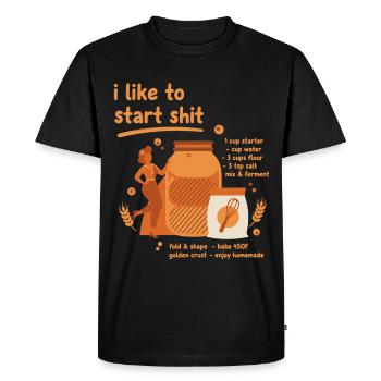 Sourdough Bread Baking Baker Sourdough Starter - Men's Premium Organic T-Shirt - black - Front - Nico (187cm)
